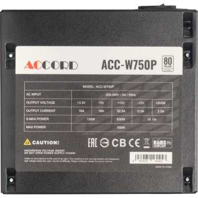 блок питания Accord 750W ACC-W750P Черный
