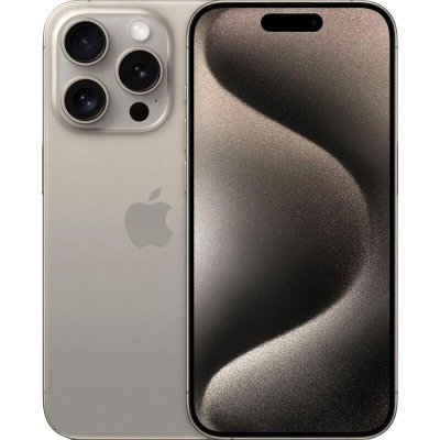 смартфон Apple iPhone 15 Pro 1TB Natural Titanium MTQK3ZA/A бежевый титан