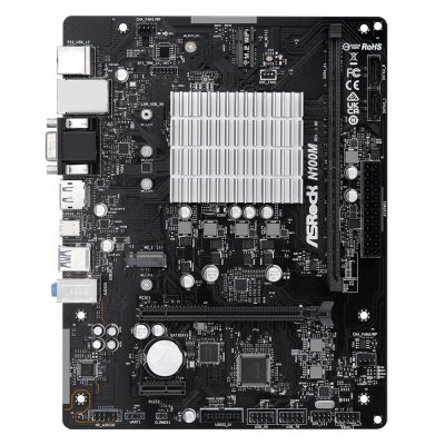 материнская плата ASRock N100M Черный