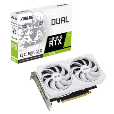 видеокарта ASUS nVidia GeForce RTX 3060 8Gb DUAL-RTX3060-O8G-WHITE