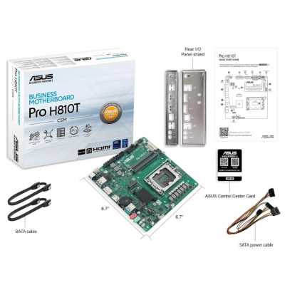 материнская плата ASUS Pro H810T-CSM Зеленый