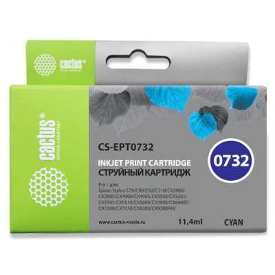 картридж Cactus CS-EPT0732 голубой
