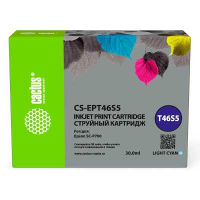 картридж Cactus CS-EPT46S5 светло-голубой