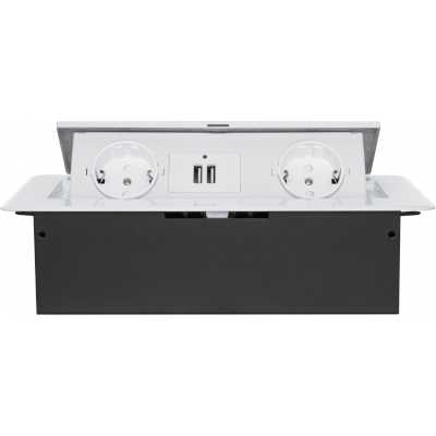 розетка для столешницы Cactus CS-SOCKET-EU/USBA-WH