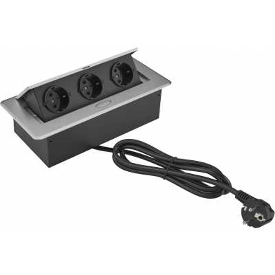 розетка для столешницы Cactus CS-SOCKET-EU3-GYBK