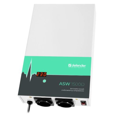 стабилизатор напряжения Defender ASW 1500D Белый