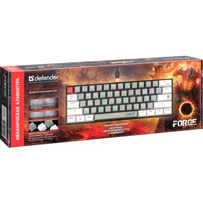 клавиатура Defender Forge GK-345R Черный-серый