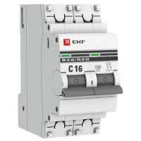 автоматический выключатель EKF ВА 47-63 2P (C) 4.5kA 16 А mcb4763-2-16C-pro