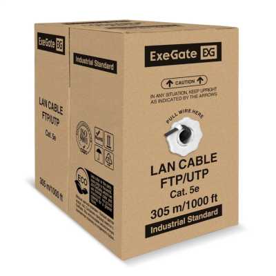 витая пара ExeGate FUTP4-C5e-CCA-S24-OUT-PE-BK-305 EX300622RUS