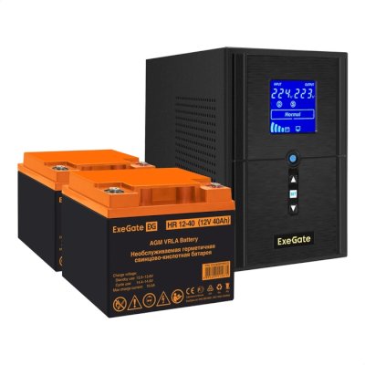 ИБП ExeGate SineTower SZ-1000.LCD.AVR.2SH.1C13.USB EX296794RUS