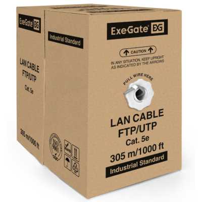 витая пара ExeGate UTP4-C5e-CCA-S26-IN-PVC-GY-305 EX261518RUS