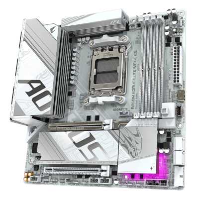 материнская плата GigaByte B850M Aorus Elite WIFI6E ICE Белый