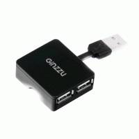 разветвитель USB Ginzzu GR-414UB 4-port черный