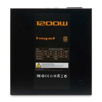 блок питания HSPD 1200W HST-1200GF-BK Черный