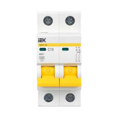 автоматический выключатель IEK ВА47-29 2P C 10А MVA20-2-010-C