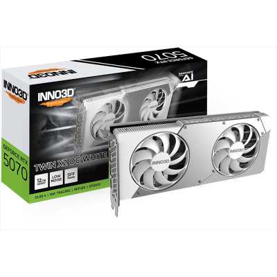 видеокарта Inno3D nVidia GeForce RTX 5070 Twin X2 OC White 12Gb N50702-12D7X-195064W
