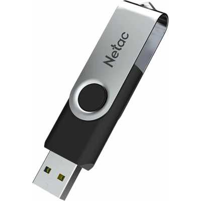 флешка Netac 32GB NT03U505N-032G-32BK Черный, серебристый