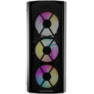корпус PowerCase Rhombus X3 Mesh LED Black