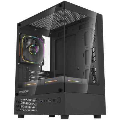 корпус PowerCase Vision Micro M1 ARGB Black