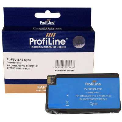картридж ProfiLine PL-F6U16AE голубой