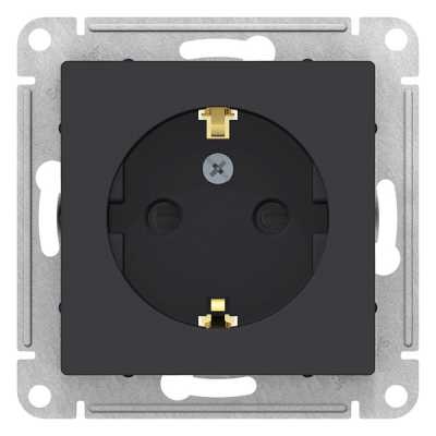 розетка силовая Schneider Electric AtlasDesign ATN001045 Карбон