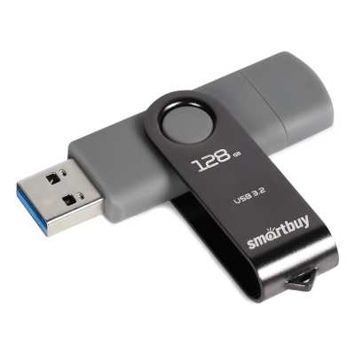 флешка SmartBuy 128GB SB128GB3DUOTWK Черный, серый